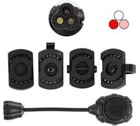 QIRUIMY Tactical MPLS3 Helmet Light,White/IR/Red Light LED Headlamp Safety Signal Indicators Survival Helmet Flashlight (Black)