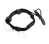 QIRUIMY Tactical Throat Microphone, Throat Mic Bone Conduction Headset, Adjustable, 7MM Jack Mic Earpiece, Removable Elastic Band, Black