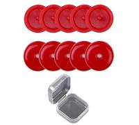 QIRUIRED 5 Pairs Red Seat Belt Stopper, Anti-Slip Buckle Lock Clip to Prevent Seatbelt from Sliding, Universal Car Seat Belt Retainer Button (No Welding Required)