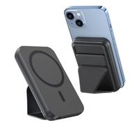 QiSa - Portable Charger, PD 30W Fast Charger Foldable Wireless Charger with USB-C Port, Mag-Safe Battery Pack Only for iPhone 15/14/13/12 Series (Black)