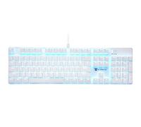 Qisan 104 Mechanical Keyboard for Gaming | Large Size USB White Backlit Gaming Keyboard Wired | US Layout Brown Switches Hot Swappable Mechanical Clicky Keyboards Compatible with PC & Laptop