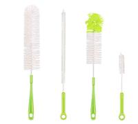 Qisan 5Pcs Bottle Cleaning Brush Set Multipurpose Brushes Long Bottle Brush Water Bottle Cleaners-Green