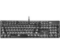 Qisan Mechanical Gaming Keyboard Wired White Backlit | Red Switch Full Size 104 Keys US Layout | Computer Keyboard | Gaming Accessories