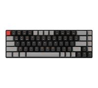 Qisan Mechanical Wireless Mini Gaming Keyboard (60%) - Red Switch, 68 Keys, US Layout | Bluetooth Gaming Accessories - Grey and Black