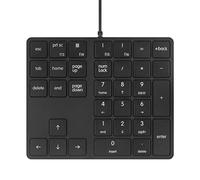 Qisan Numeric Keypad Wired Numpad 34 Keys Portable Keyboard USB External Mini Slim Keyboard Magicforce Black