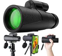 Qisebin Monocular Telescope,12 x 50 High Definition Monocular withwith BAK4 Prism for Wildlife Bird Watching Hunting Camping Travelling Wildlife Secenery,Black