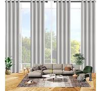 Qiseca Extra Long Curtains High Ceiling Drapes 12Ft for Living Room, Tall Windows Custom Made 2 Story Blackout Curtains for High Living Room Bedroom Loft Theater W52xL144 Inches Long 1 Panel, White