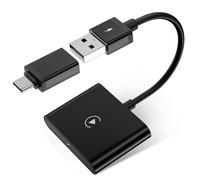 QISEMDUM Wireless Carplay Adapter for iPhone, Plug & Play Carplay Wireless Adapter for Car, Converts Wired to Wireless CarPlay, Compatible with iPhone iOS 10+ & Cars from 2017