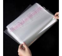 QISF 100 Pack A3 Cello Bags - 30cm x 41cm Clear Cellophane Bags for A3 Artwork/Photos/Cards/Prints,Strong and Good Thinckness,Self Adhesive Clear Bags Display Bags/Sealable Bags