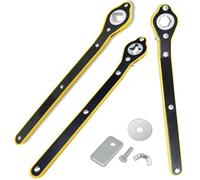 QISF 3Pcs Car Jack Wrench Set, 360° Swivel Labor-Saving Car Jack Ratchet Wrench Cross-shaped Hex-shaped Rhombus-shaped with Long Handle, Scissor Jack Lift Speed Handle Tool for Travel, Van, SUV & More