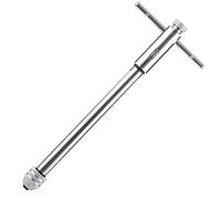 QISF Adjustable Ratchet Tap Wrench，Lengthen T-Handle Threading Wrench for Metric M5-M12 Taps，Hand Machine Ratcheting Screw Tapping Thread Metric Plug Tapper Tool