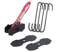 QISF Ratcheting Brake Caliper Press,Universal Car Ratcheting Caliper Piston Spreader Brake Caliper Press Tool + 4Pcs Brake Caliper Hangers Brake Caliper Hook with Rubber Tips