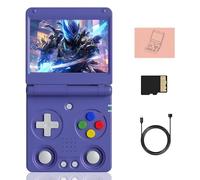 QISHENKOLA RG34XXSP Retro Handheld Game Console with 5000 Games 17 emulators, 3.4-Inch IPS HD Screen Portable Pocket Retro Gaming Console, 3300mAh Battery, 2.4/5G WIFI & Bluetooth,64G (Indigo)