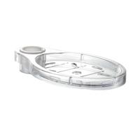 QishGO Lift Soap Rack Adjustable Soap Storage Tray Clear Plastic Bath Shower Storage Holder Rack Soap Box Convenient Use-Transparent 25mm