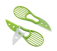Qishing 2 Piece Multifunctional Avocado Cutter Tool,3-in-1 Avocado Slicer, Kitchen Gadget,Perfect for Mashing Avocados,Enucleation and Making Guacamole.