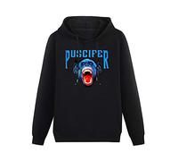 QISHUBAO Puscifer Rock Cotton Mens Hoodies Cotton Unisex Black Pullover Sweatshirts L