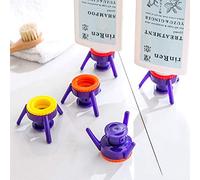 qisong 6Pcs Toss It Bottle Cap Stand Kit Plastic Bottle Holder Seasoning Shampoo Gel Bracket Leakproof Cover Flip-It Inverted Caps Sets