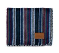 QISU Alpaca Wool Blanket Throw | Large, Beautiful, Warm, Variegated | 85 x 65 inches | Ultra-Soft, Hypoallergenic and Breathable | Non-Itchy or Scratchy (Deep Blue Splash)