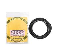 Qiterr O-Ring Watch Back Gaskets, Watch Repair Kit Rubber O-Ring Seal Gaskets 200 Pcs ORing Waterproof Rubber Seal Watch Back Cover Seal Gaskets Repairing Tool Kit Watch O-Ring Accessories (Black)