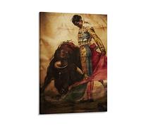 QITEX Canvas Pictures Abstract Posters Spanish Bullfighter Paintings Art Posters Picture Art Canvas Print on The Wall Paintings Home Decor Picture 30x40cm No Frame