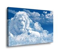 QITEX Wall Art Living Room 30x40cm No Frame Modern wall art lion and lamb canvas print christian art canvas wall set oversized wall art