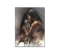 QITEX Wall Decor for Bedroom Native American Secret Love Oil Painting Poster Canvas Painting Wall Art Poster for Bedroom Living Room Decor 50x70cm No Frame