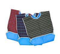 QITHRAN 3PCS Waterproof Washable Adult Eating Bib Cloth Protector Disability Aid Apron