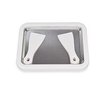 QITHRAN Instant Cold Plate Rolled Ice Cream Maker Pan with 2 Spatulas for Making Frozen Yogurt, White