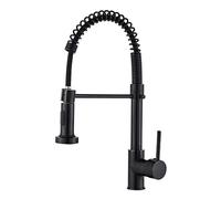 QITHRAN Kitchen Sink Mixer Swivel Tap Single Lever Sink Faucet with Pull Down Sprayer