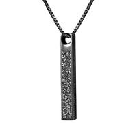 Qitian Islamic Jewelry Gifts for Women Muslim Pendant Gold Allah Arabic 3D Bar Necklaces Ayatul Kursi Necklace Islam Eid Ramadan Gifts for Women Men, Stainless Steel