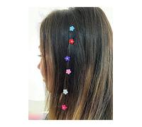 QITIMIR 240 Pcs Mini Hair Clips - Beads for Hair, Tiny Hair Pins for Women, Colorful Floral Bangs for Girls (6 Colors)