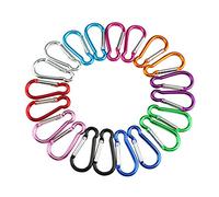 QitinDasen 20Pcs Premium 5cm Aluminium Alloy Locking Carabiner Set, Gourd-Shaped Keychain, Multifunction Carabiner Snap Hook Clip (Not for Climbing!)