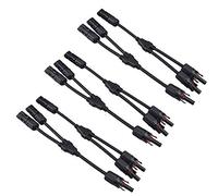 QitinDasen 3 Pairs Solar Panel Cable Connector, Solar Y Branch Connector MFF/FMM, for Solar Panel Cable Photovoltaic System Parallel