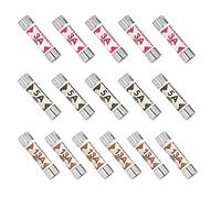 QitinDasen 3 Values 16Pcs BS1362 Fuses Set, 25 X 6.3mm Ceramic Tube Cartridge Fuses, 240V Household Mains Plug Fuse (3A / 5A / 13A)