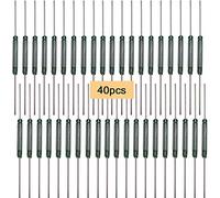 QitinDasen 40Pcs Premium MKA-14103 AT10-15 Green Glass Tube Reed Switch, 2X14mm Contact Magnetic Reed Switch, Magnetic Induction Switch, Reed Contact Normally Open (N/O) Magnetic Control Switch