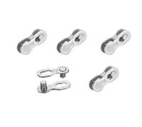 QitinDasen 5 Pairs 11 Speed Bicycle Chain Connector, Bicycle Chain Missing Link, Reusable Bike Chain Quick Release Connector (Silver)