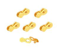 QitinDasen 5 Pairs 6/7/8 Speed Bicycle Chain Connector, Bicycle Chain Missing Link, Reusable Bike Chain Quick Release Connector (Gold)