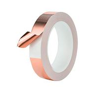 QitinDasen 50m X 20mm Premium Copper Foil Tape with Conductive Adhesive, for EMI Shielding, Slug Repellent, Paper Circuits, Electrical Repairs, Grounding, Crafts DIY