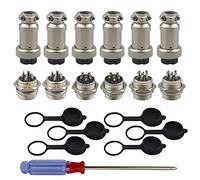 QitinDasen 6Pcs Premium 4 Pin/5 Pin/6 Pin GX16 Aviation Connector Set, 5A 16mm Thread Male Female Panel Metal Aviation Wire Connector Plug Socket, with Rubber Protector Cap and Phillips Screwdriver
