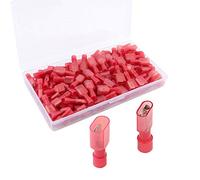 QitinDasen 80Pcs Red Nylon Fully Insulated Spade Quick Disconnects, Male & Female Terminals (10A / 22-16 AWG, 40 Pair)