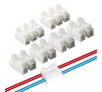 QitinDasen 90 Pcs Spring Wire Connectors Kit, Quick Cable Connector Terminal Block, Electrical Cable Clamp Terminal Block Connector, No Screw No Welding (60 CH2 + 30 CH3)