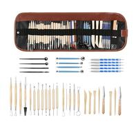 QITIUNLXY Pottery Tool Kit, 44 Piece Clay Tools for Sculpting & Ceramic | 44-piece pottery tool kit for carving, shaping and detailing ceramic, polymer clay and air dry clay for beginners and artists
