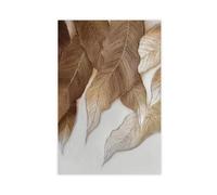 QITJSGD Big Leaf Abstract PaintingsCanvas Poster Bedroom Decor Landscape Office Room Decor Gift08x12inch(20x30cm)