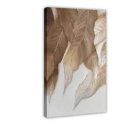QITJSGD Big Leaf Abstract PaintingsCanvas Poster Wall Art Decor Print Picture Paintings for Living Room Bedroom Decoration24x36inch(60x90cm)