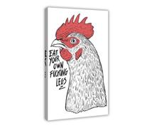 QITJSGD Eat Your Own Fucking LegsCanvas Poster Wall Art Decor Print Picture Paintings for Living Room Bedroom Decoration24x36inch(60x90cm)