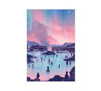 QITJSGD Icelandic AuroraCanvas Poster Wall Art Decor Print Picture Paintings for Living Room Bedroom Decoration24x36inch(60x90cm)