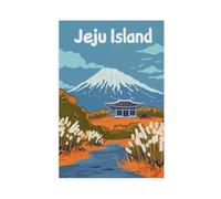 QITJSGD Jeju Island Travel PosterCanvas Poster Bedroom Decor Landscape Office Room Decor Gift16x24inch(40x60cm)