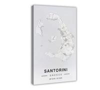 QITJSGD Santorini ArtCanvas Poster Bedroom Decor Landscape Office Room Decor Gift08x12inch(20x30cm)