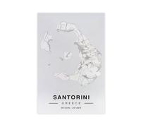 QITJSGD Santorini ArtCanvas Poster Bedroom Decor Landscape Office Room Decor Gift20x30inch(50x75cm)