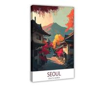 QITJSGD Seoul Korea Travel PrintCanvas Poster Wall Art Decor Print Picture Paintings for Living Room Bedroom Decoration08x12inch(20x30cm)